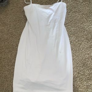 white mini dress
